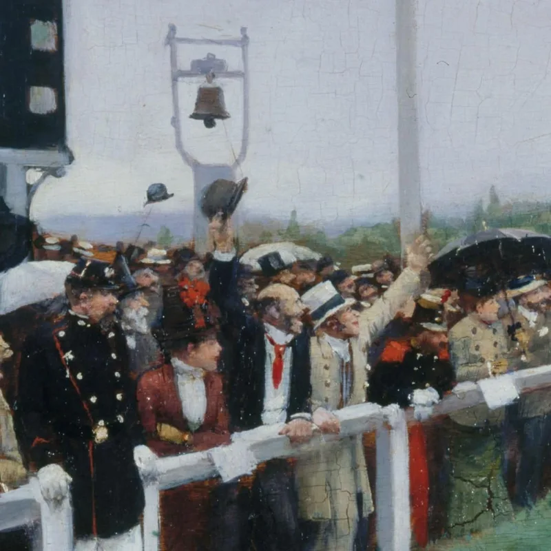 Gare A Longchamp Con Arrivo Al Traguardo Jean Béraud