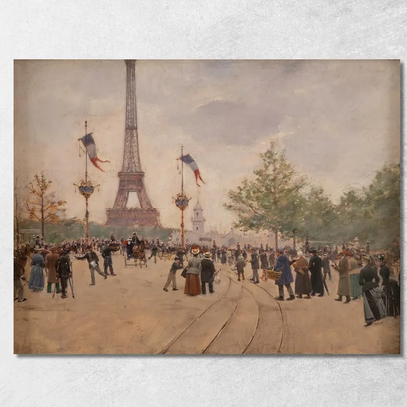 Ingresso All'Esposizione Universale Del 1889 Jean Béraud quadro stampa su tela