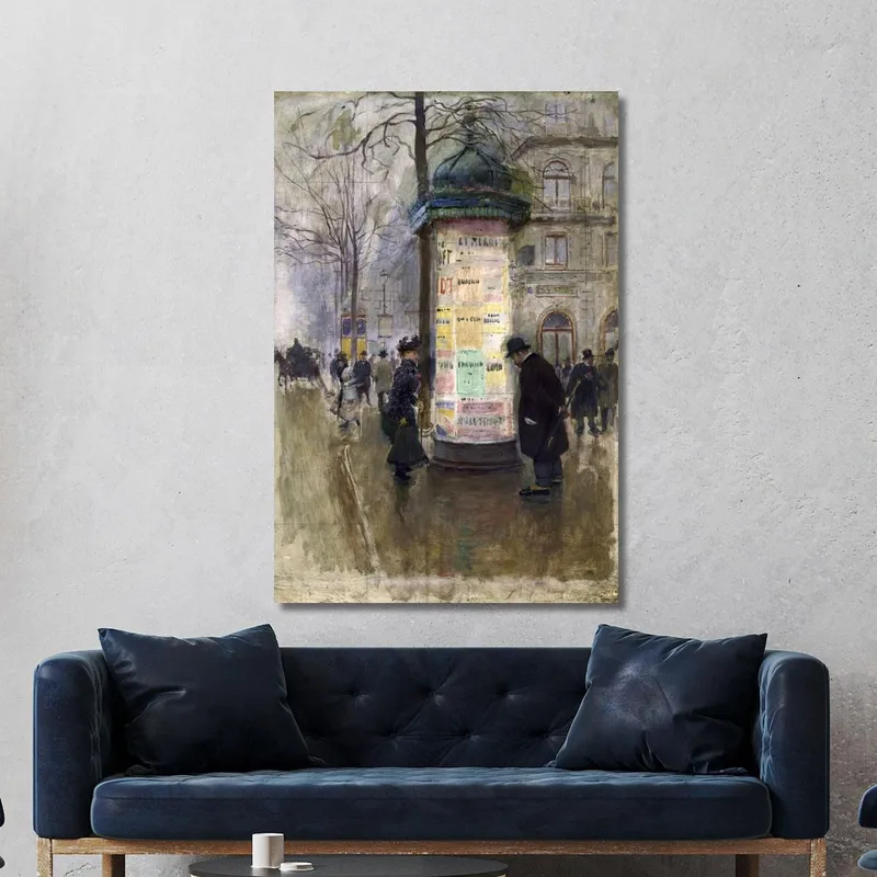 La Colonne Morris Jean Béraud quadro stampa su tela
