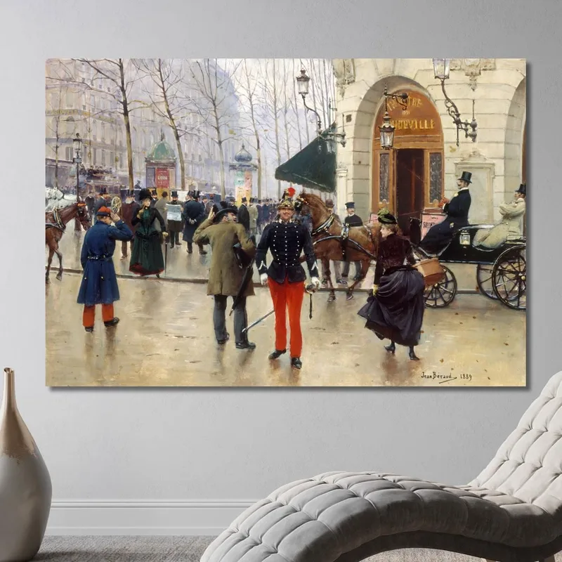 Il Teatro Vaudeville Jean Béraud quadro stampa su tela