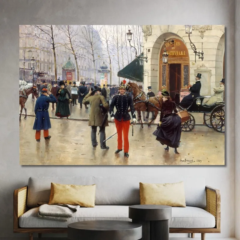 Il Teatro Vaudeville Jean Béraud quadro stampa su tela