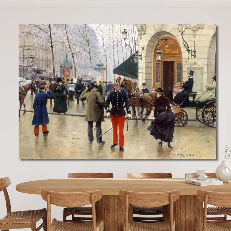 Il Teatro Vaudeville Jean Béraud quadro stampa su tela