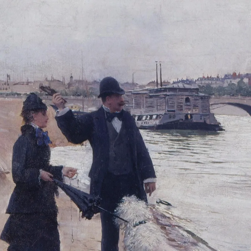 Le Rive Della Senna Jean Béraud quadro stampa su tela