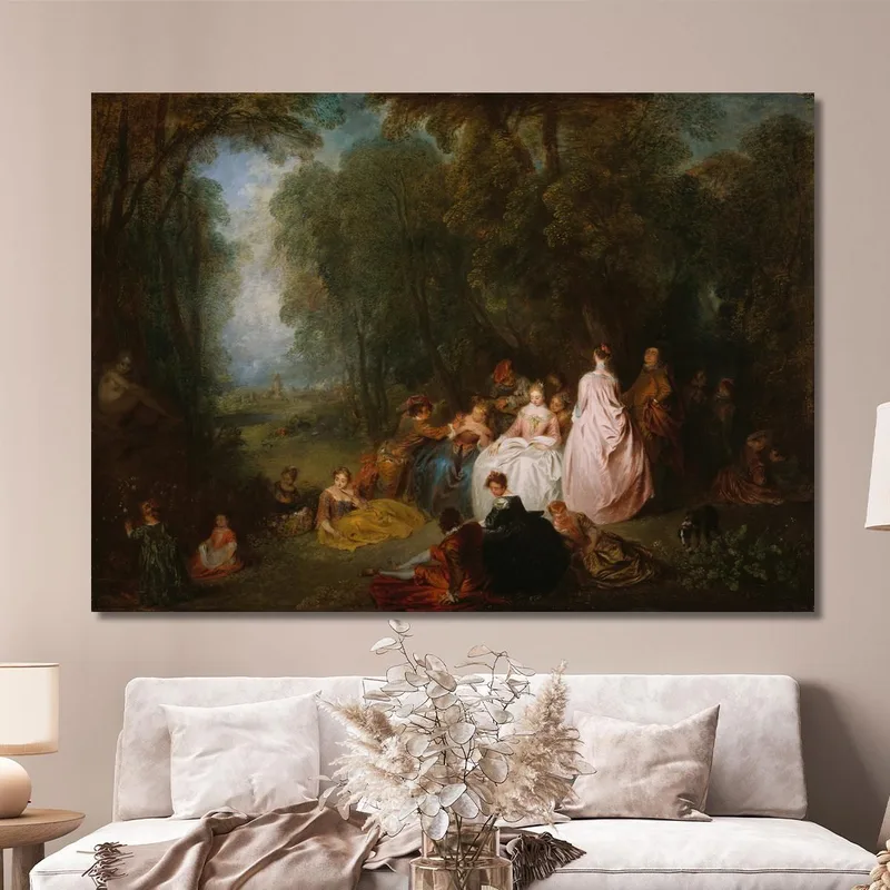 Pastoral Gathering Jean-Antoine Watteau