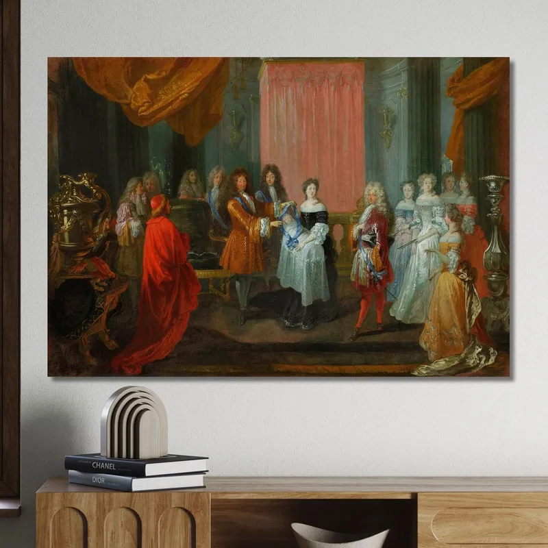 Luis Xiv Otorga La Orden Del Cordón Azul Al Duque De Borgoña Padre De Luis Xv Jean-Antoine Watteau
