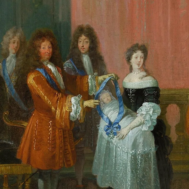 Luis Xiv Otorga La Orden Del Cordón Azul Al Duque De Borgoña Padre De Luis Xv Jean-Antoine Watteau