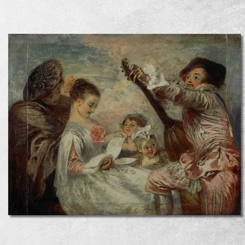 Per Dimostrarci Che Questa Bellezza... Jean-Antoine Watteau quadro stampa su tela