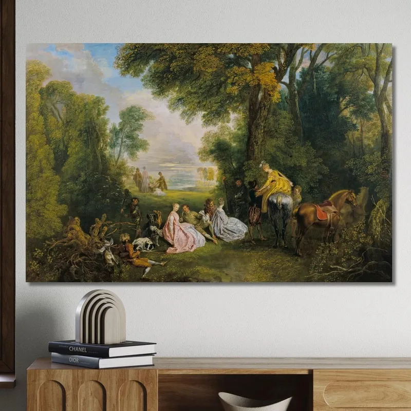 Hunting Rendezvous Jean-Antoine Watteau