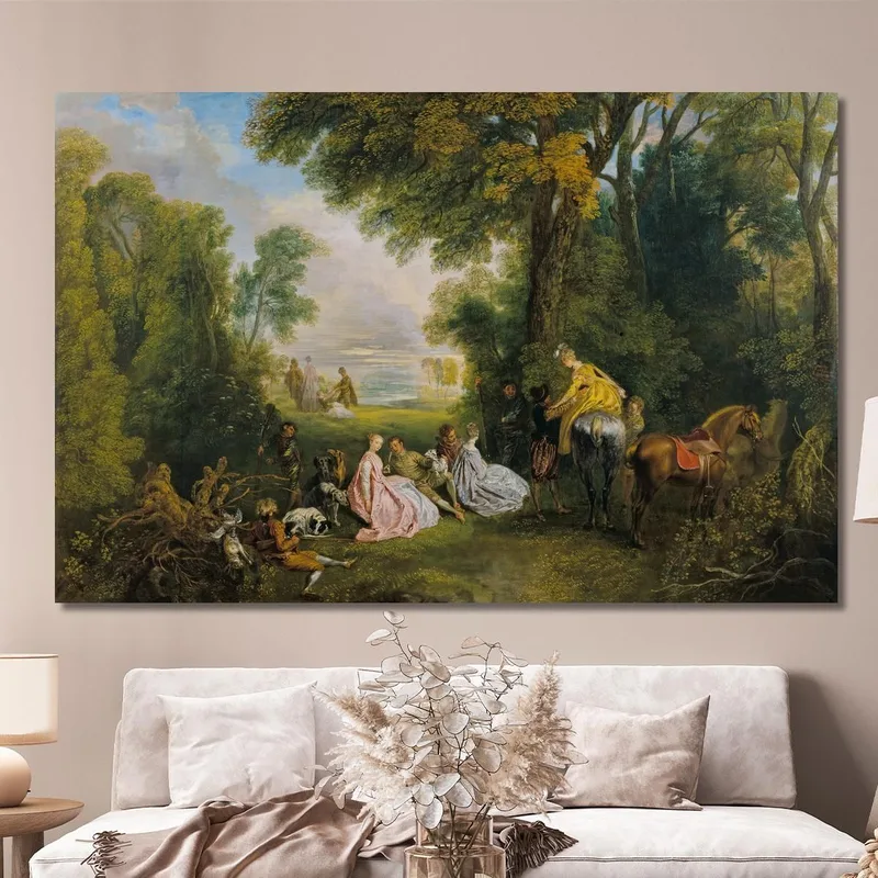 Hunting Rendezvous Jean-Antoine Watteau