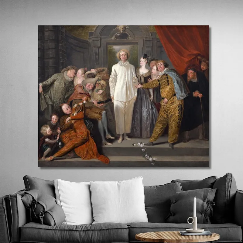 Los Comediantes Italianos Jean-Antoine Watteau