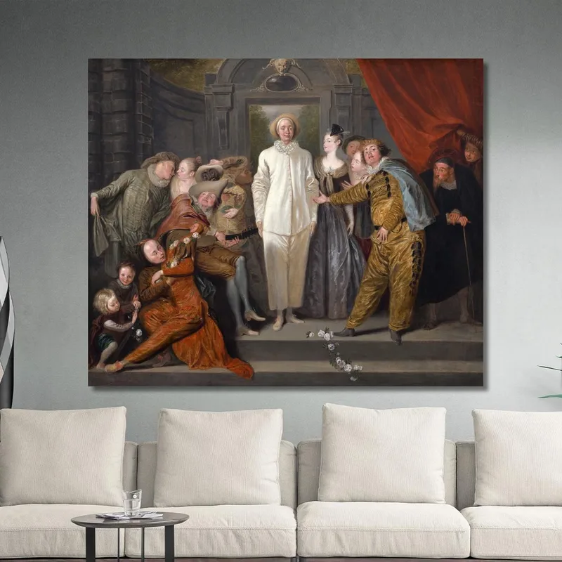 Los Comediantes Italianos Jean-Antoine Watteau