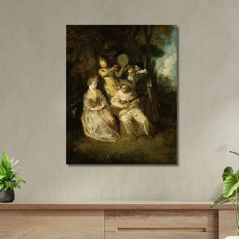 La Serenata Italiana Jean-Antoine Watteau