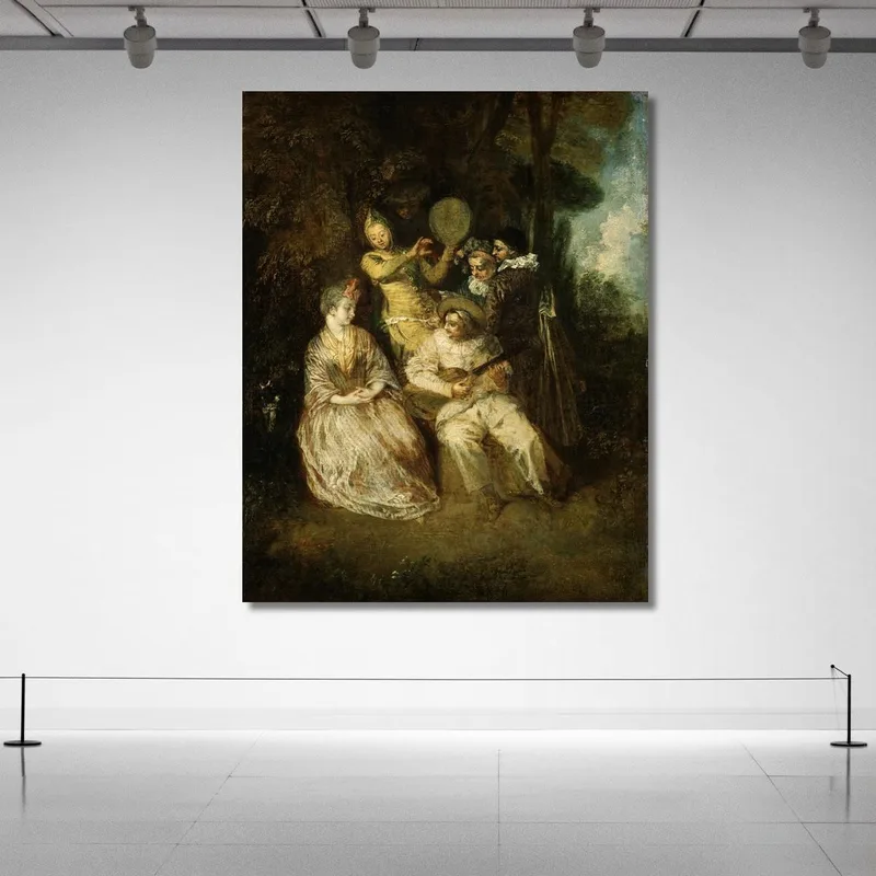 La Serenata Italiana Jean-Antoine Watteau