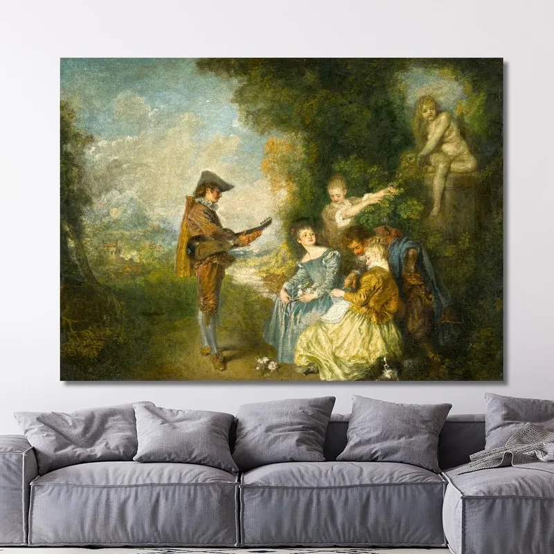 Die Liebesstunde Jean-Antoine Watteau