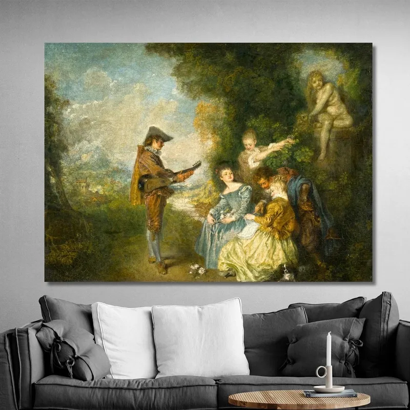 Die Liebesstunde Jean-Antoine Watteau