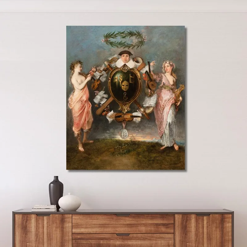 La Unión De La Música Y La Comedia Jean-Antoine Watteau