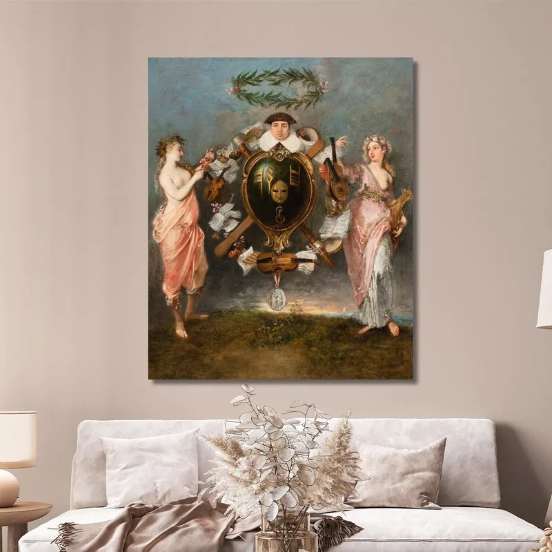 La Unión De La Música Y La Comedia Jean-Antoine Watteau