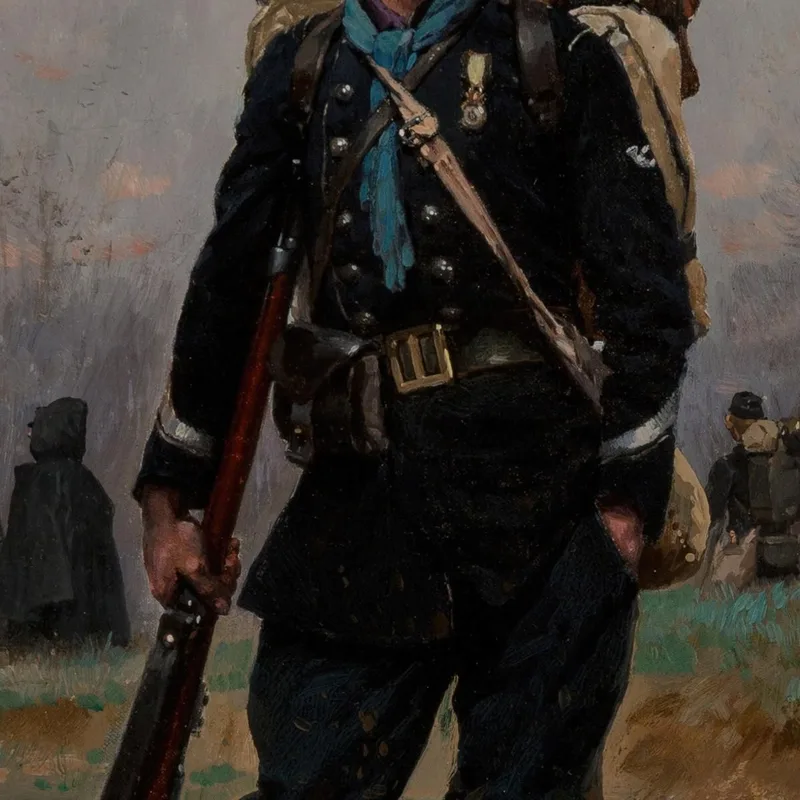 Un Infante Francés De La Guerra Franco-Prusiana Jean-Baptiste Édouard Detaille