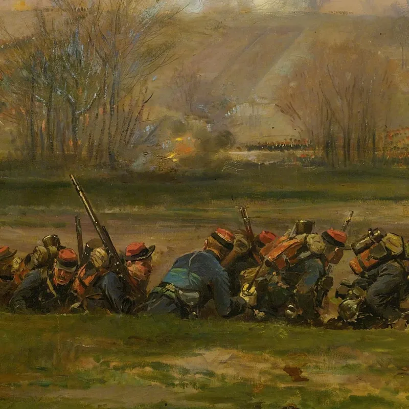 Allant Au Feu: Un Frammento Del Panorama Della Battaglia Di Champigny Jean-Baptiste Édouard Detaille