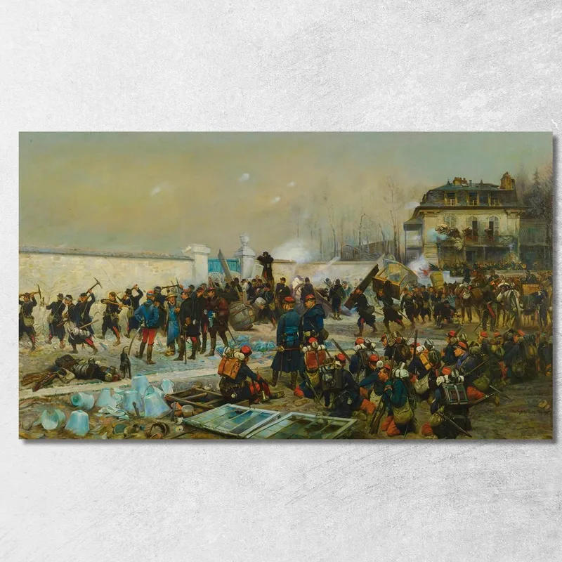 Champigny Diciembre 1870 Jean-Baptiste Édouard Detaille cuadro en lienzo