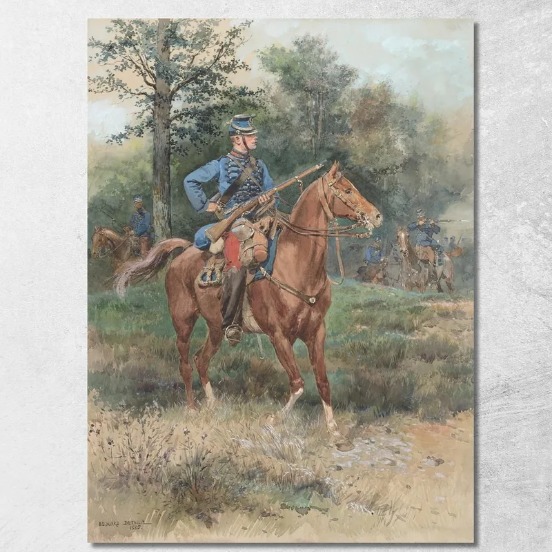 Chasseur À Cheval – Soldado A Caballo Jean-Baptiste Édouard Detaille cuadro en lienzo