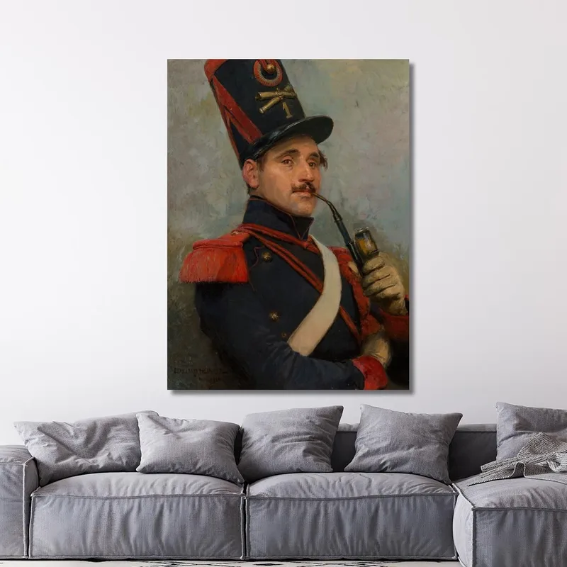 Autorretrato Vistiendo El Uniforme De Artillería Montada Francesa Jean-Baptiste Édouard Detaille