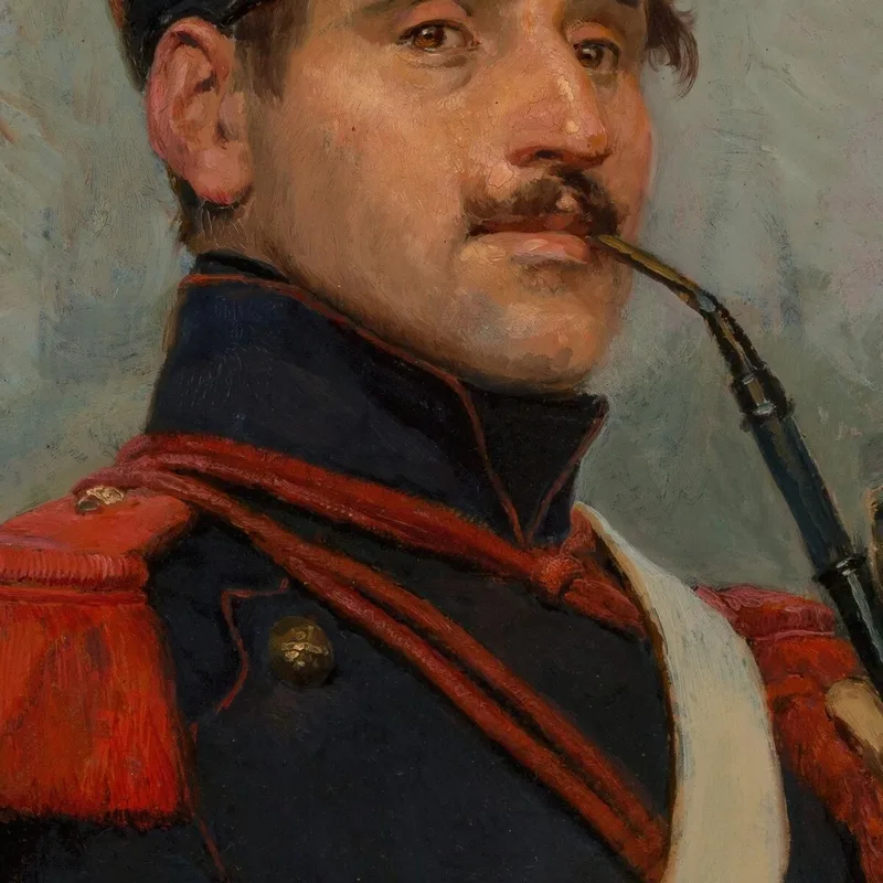 Autorretrato Vistiendo El Uniforme De Artillería Montada Francesa Jean-Baptiste Édouard Detaille