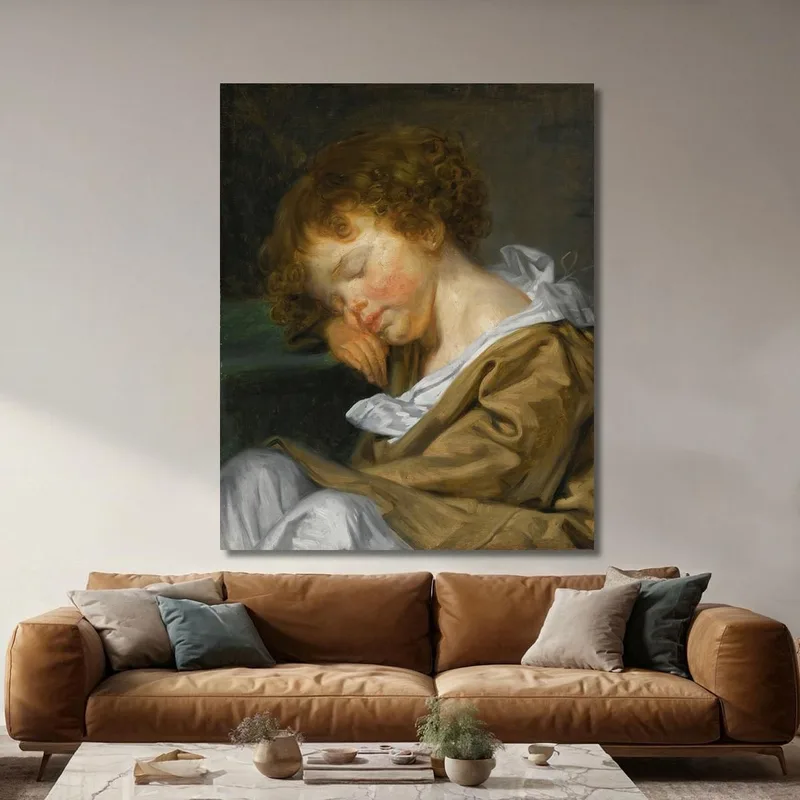 Ein Junge Der Auf Einem Tisch Schläft Jean-Baptiste Greuze