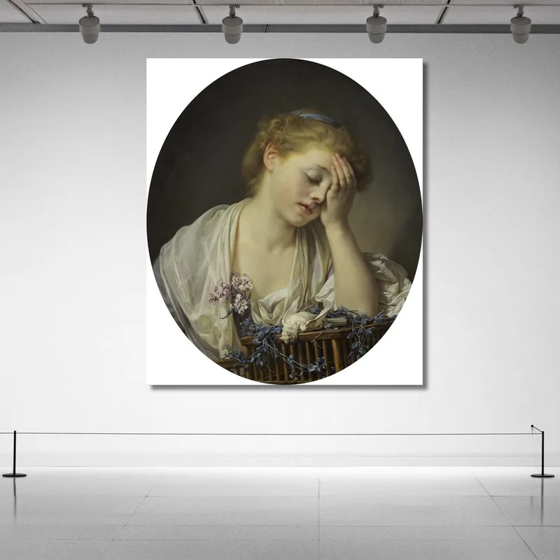 Niña Con Un Canario Muerto Jean-Baptiste Greuze