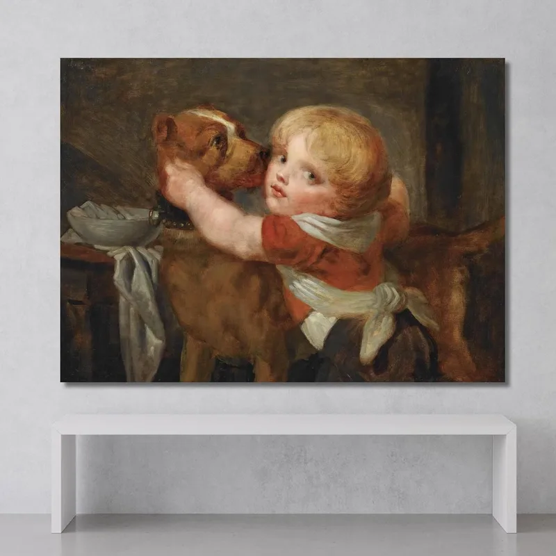Niño Con Un Perro Jean-Baptiste Greuze