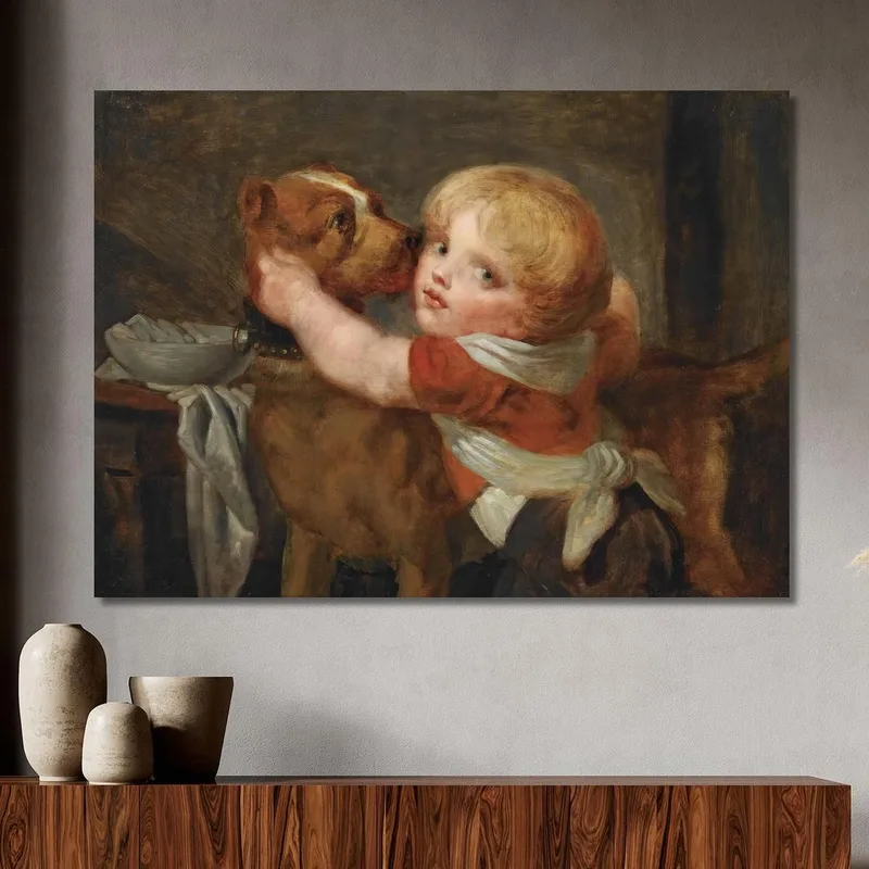 Niño Con Un Perro Jean-Baptiste Greuze