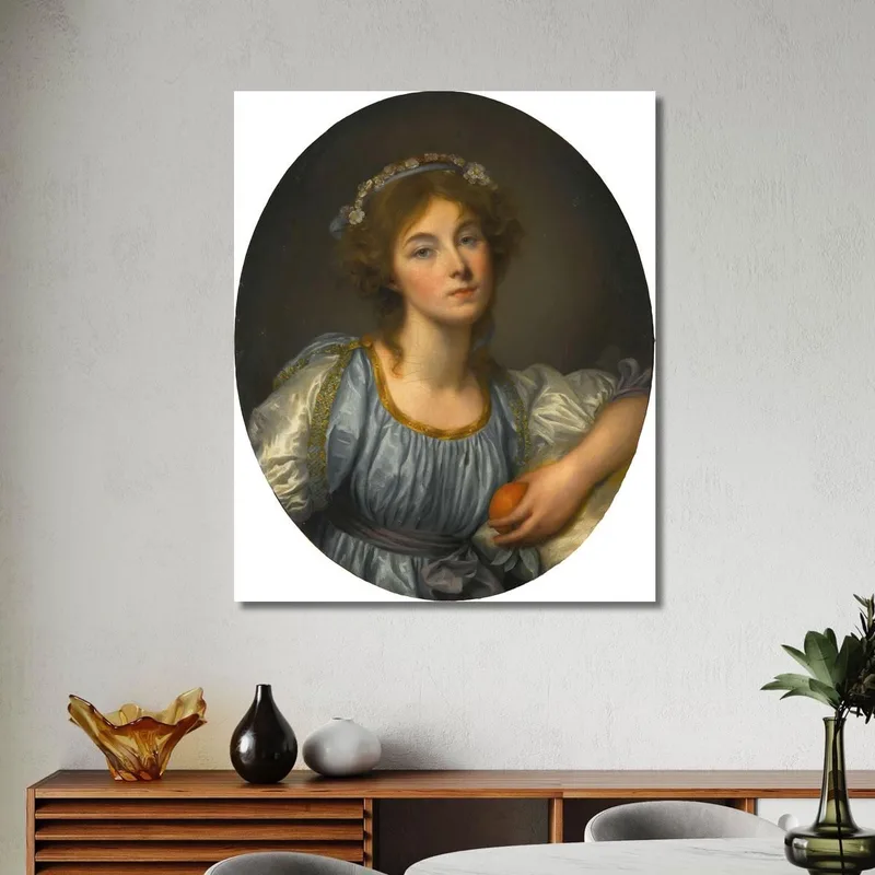 Niña Sosteniendo Una Naranja Jean-Baptiste Greuze