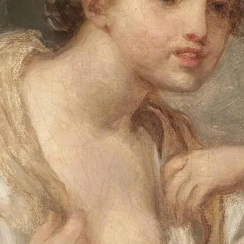 Mujer Joven Con Una Jaula De Pájaros Jean-Baptiste Greuze