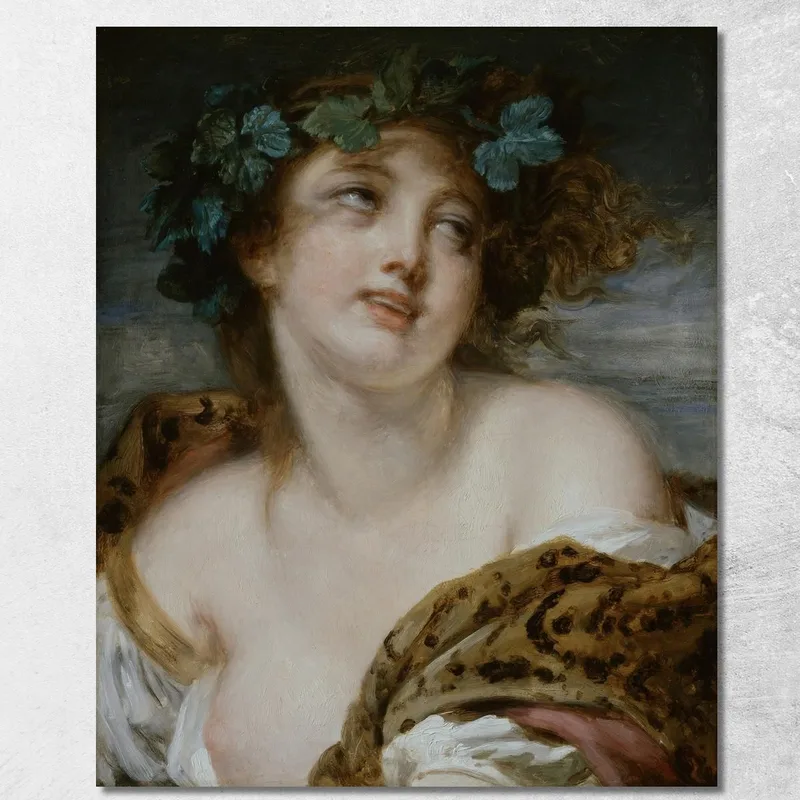 Bacchante Jean-Baptiste Greuze canvas print