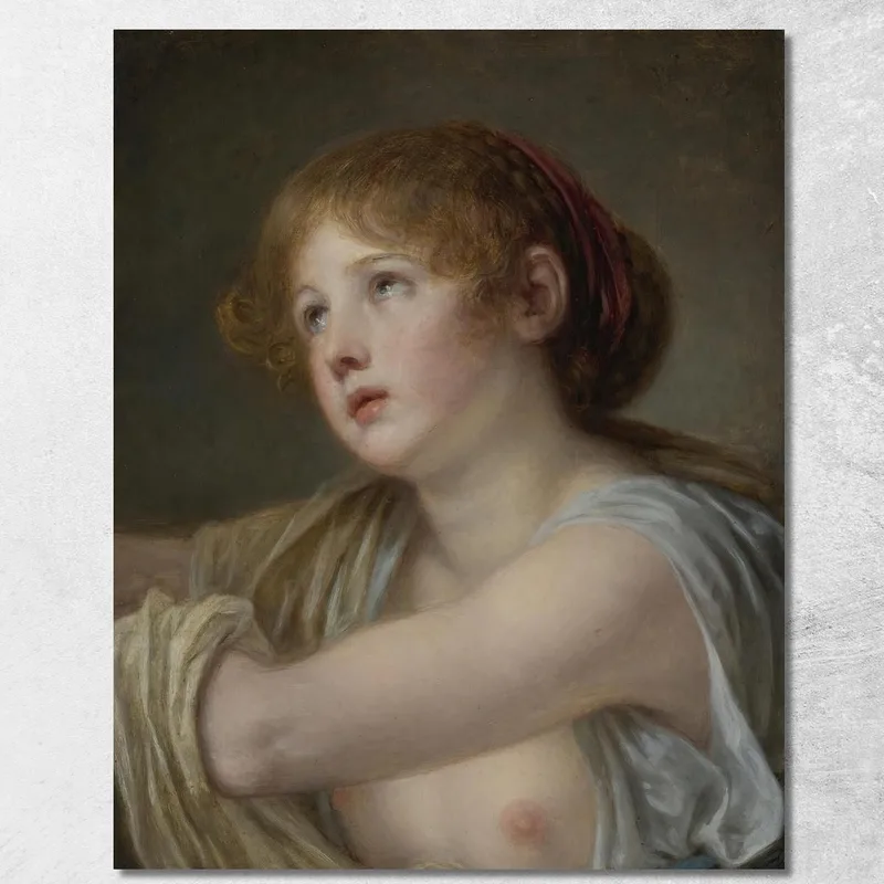 Bust Of A Young Woman Jean-Baptiste Greuze canvas print