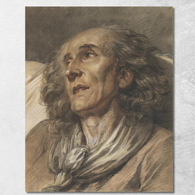 Bust Of An Old Man Jean-Baptiste Greuze canvas print