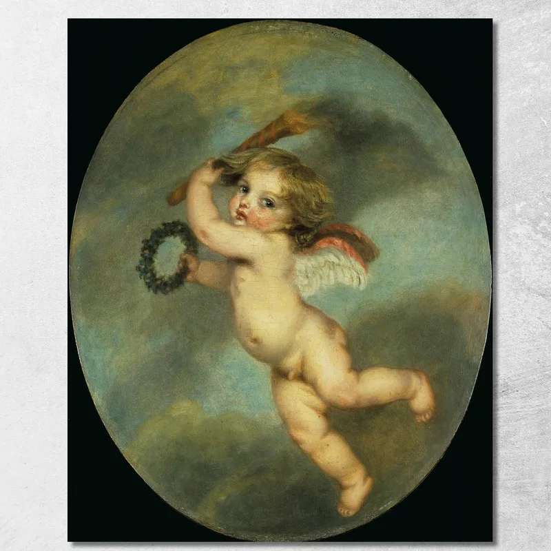 Flying Cupid With A Torch Jean-Baptiste Greuze canvas print
