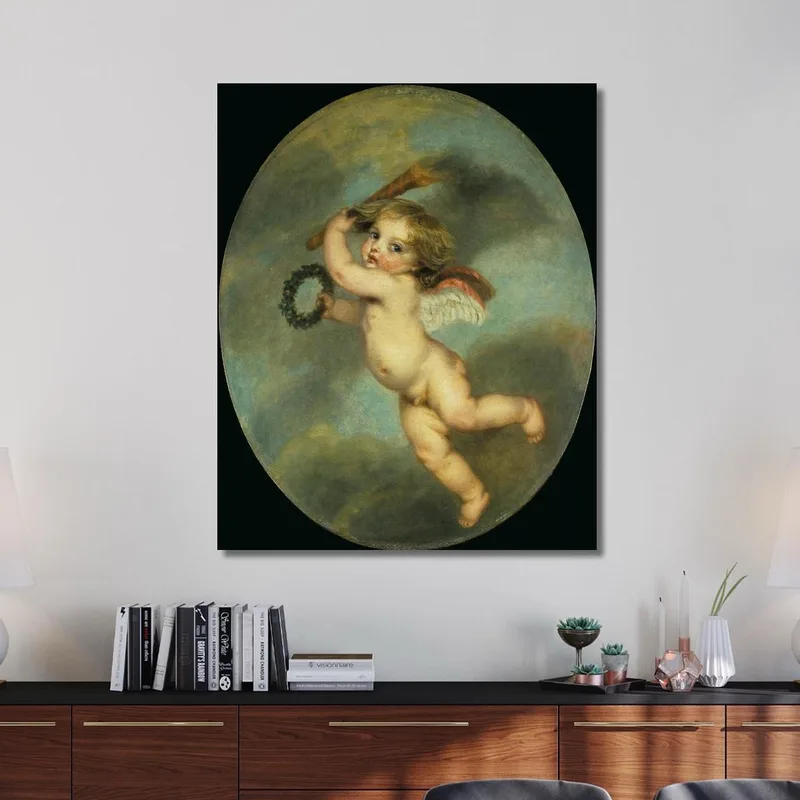 Flying Cupid With A Torch Jean-Baptiste Greuze