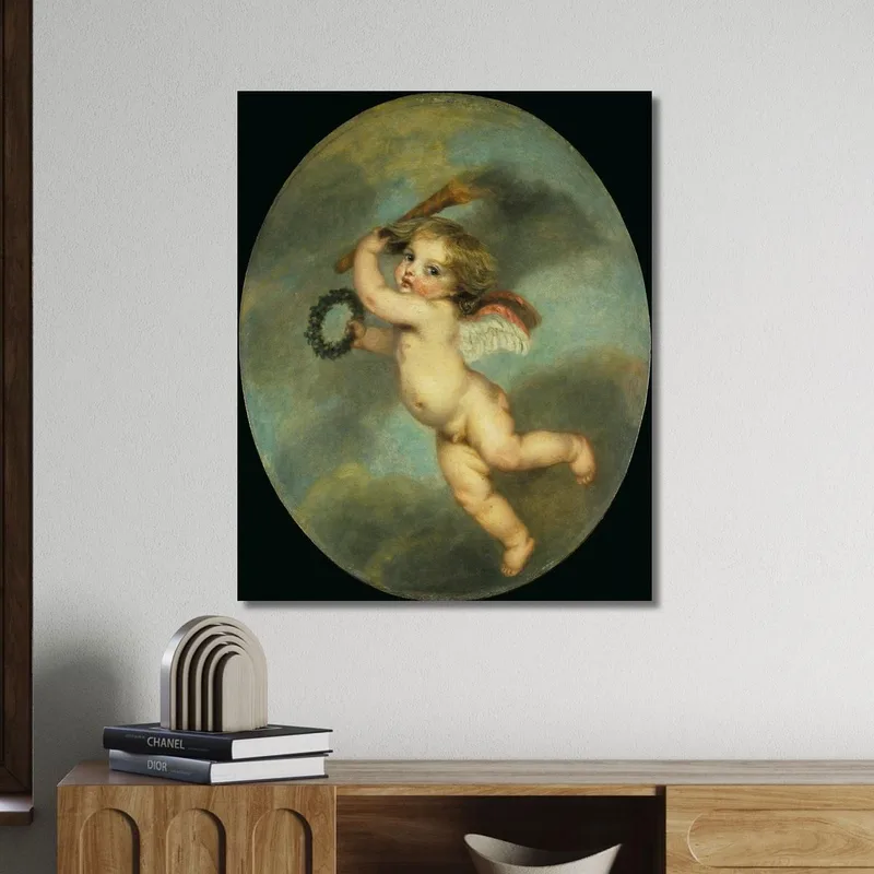 Flying Cupid With A Torch Jean-Baptiste Greuze