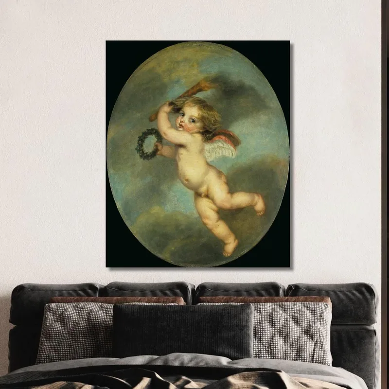 Flying Cupid With A Torch Jean-Baptiste Greuze