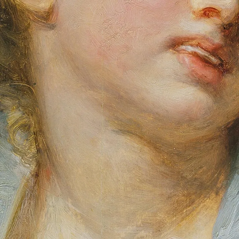 Girl In A Blue Dress Jean-Baptiste Greuze