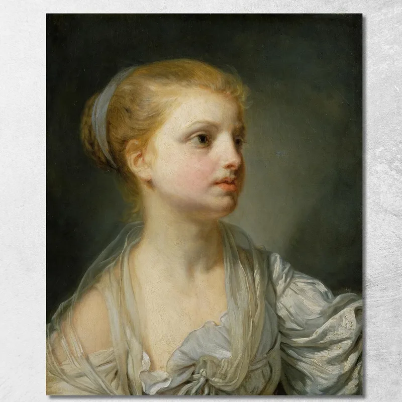 Girl In A White Dress Jean-Baptiste Greuze canvas print