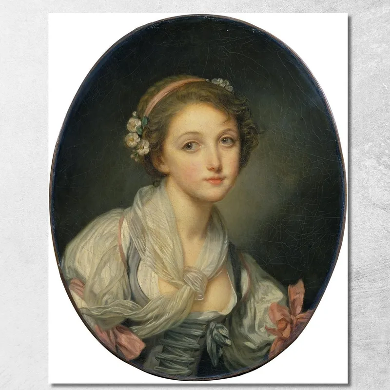 Girl With A Gauze Scarf Jean-Baptiste Greuze canvas print