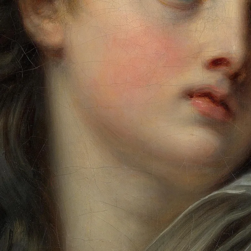Head Of A Young Woman Jean-Baptiste Greuze