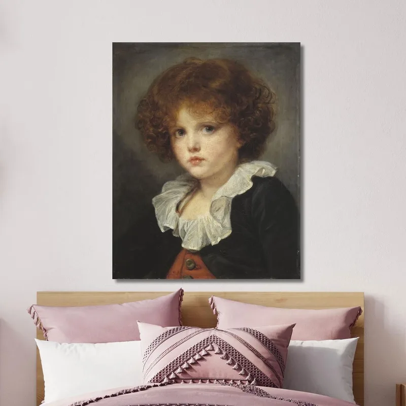 Niño Con Chaleco Rojo Jean-Baptiste Greuze