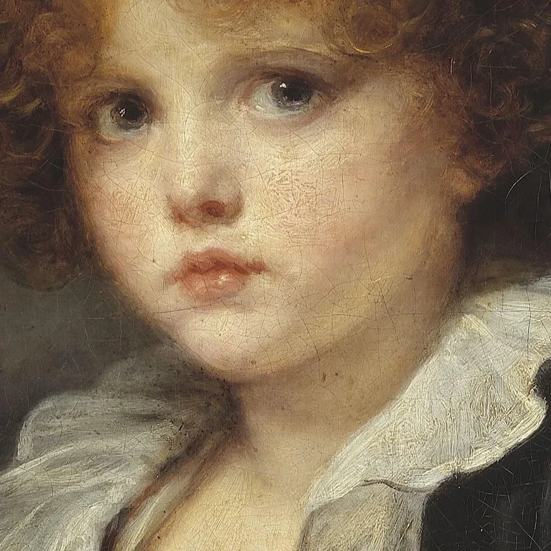 Niño Con Chaleco Rojo Jean-Baptiste Greuze
