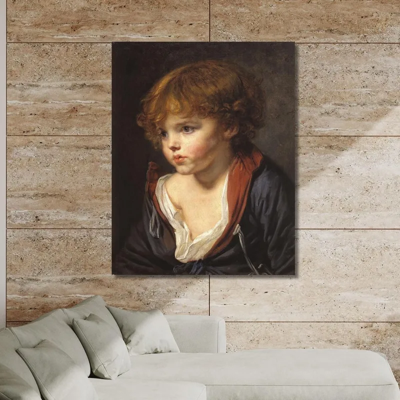 Little Blond Boy With Open Shirt Jean-Baptiste Greuze