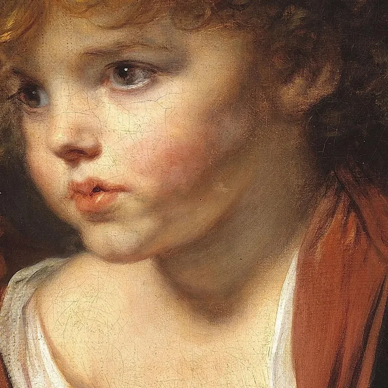 Little Blond Boy With Open Shirt Jean-Baptiste Greuze