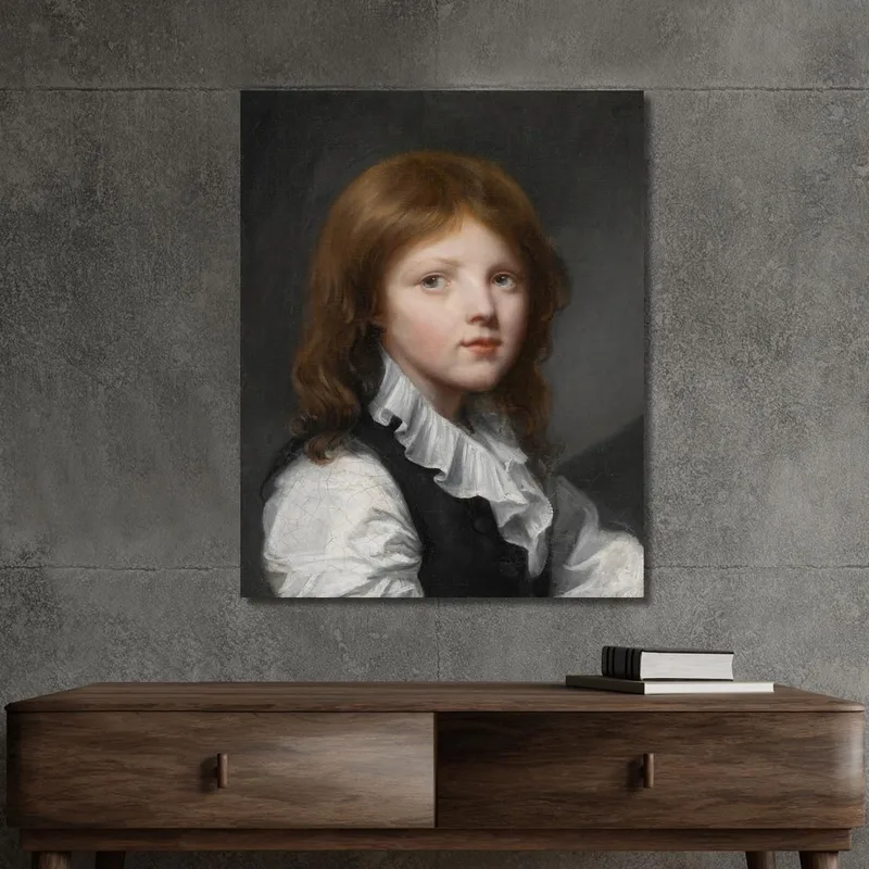 Ritratto Di Un Ragazzo Con Un Panciotto Nero Rivolto A Destra Jean-Baptiste Greuze