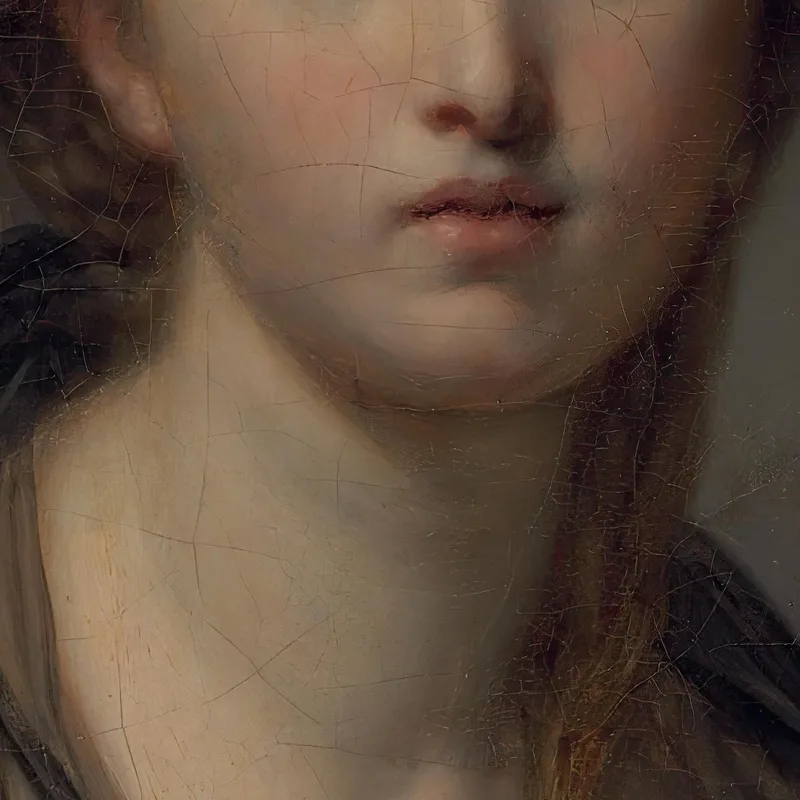Portrait Of A Young Woman Bust Length With A Black Scarf Jean-Baptiste Greuze